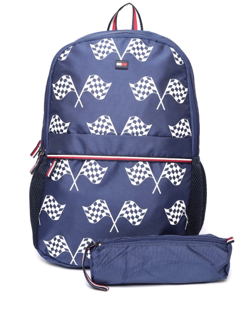 

Tommy Hilfiger Unisex Navy Printed Backpack, Navy blue