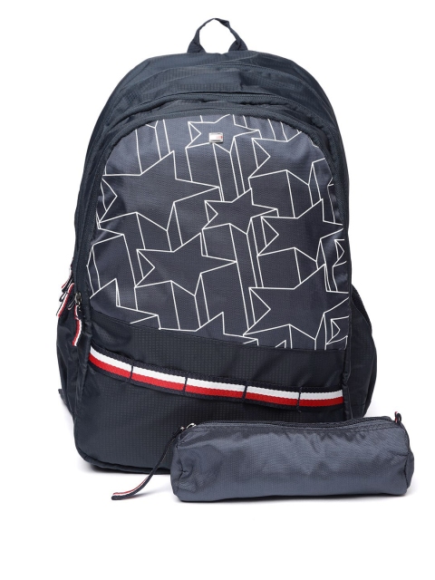 

Tommy Hilfiger Unisex Navy Blue Printed Backpack