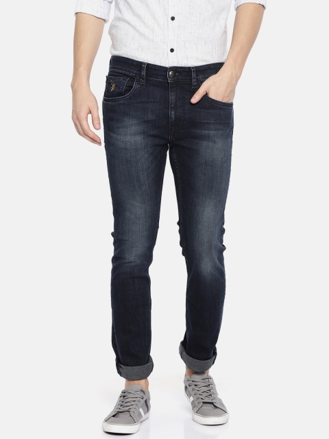 

U.S. Polo Assn. Denim Co. Men Blue Skinny Fit Mid-Rise Clean Look Stretchable Jeans