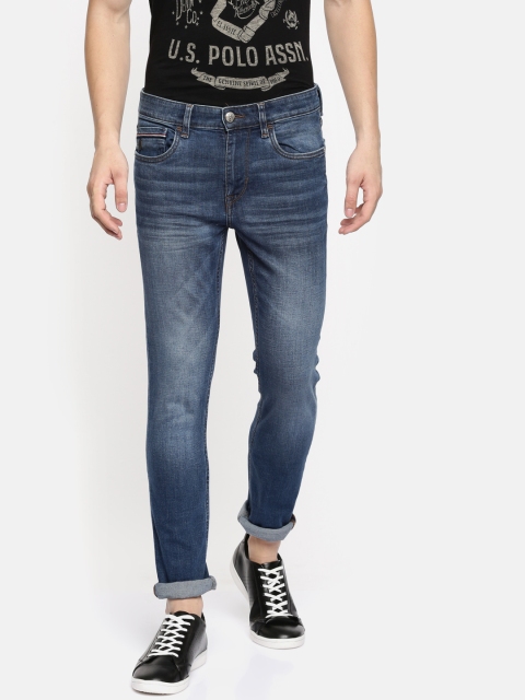 

U.S. Polo Assn. Denim Co. Men Blue Skinny Fit Mid-Rise Clean Look Stretchable Jeans