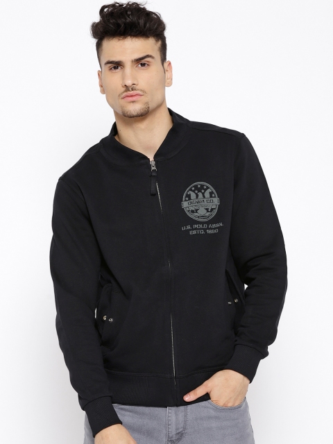 

U.S. Polo Assn. Denim Co. Men Black Printed Back Sweatshirt