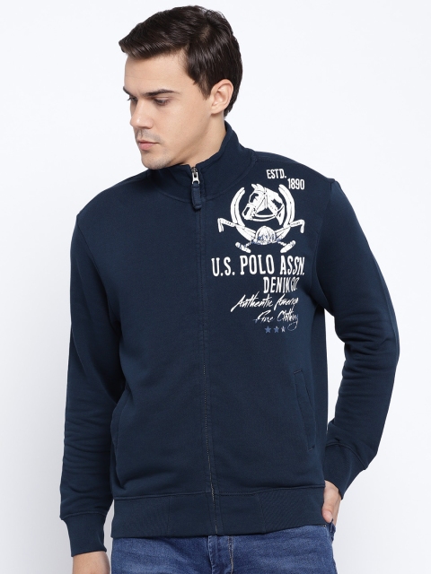 

U.S. Polo Assn. Denim Co. Men Navy Blue Printed Sweatshirt