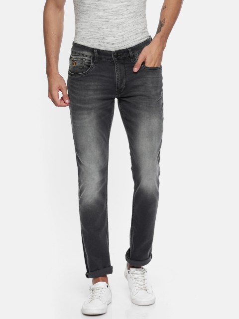 

U.S. Polo Assn. Denim Co. Men Black Slim Fit Mid-Rise Clean Look Stretchable Jeans