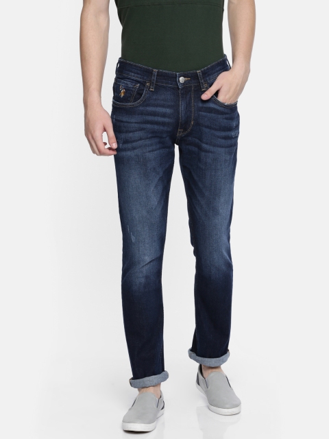 

U.S. Polo Assn. Denim Co. Men Blue Slim Fit Mid-Rise Clean Look Stretchable Jeans