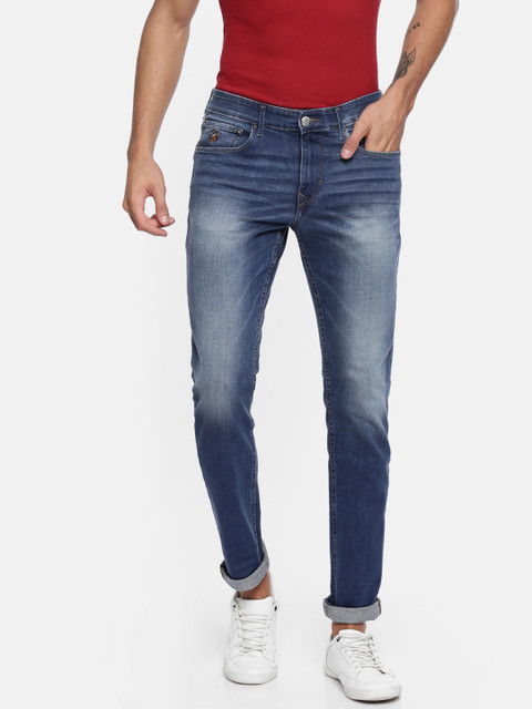 

U.S. Polo Assn. Denim Co. Men Blue Slim Fit Mid-Rise Clean Look Stretchable Jeans