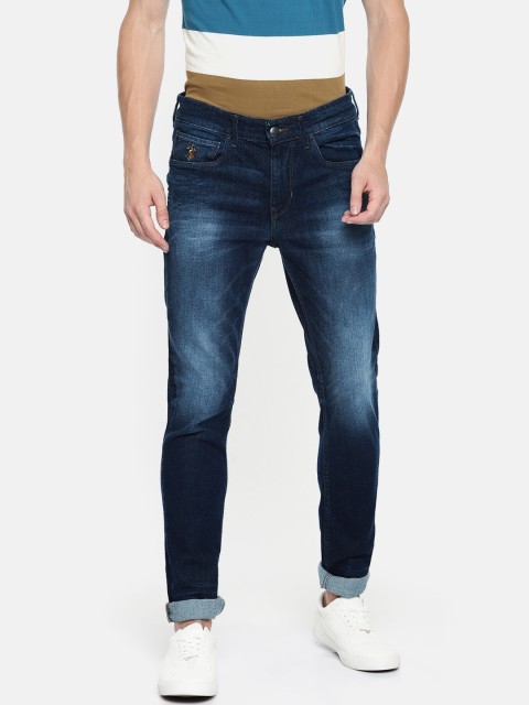 

U.S. Polo Assn. Denim Co. Men Blue Brandon Slim Tapered Fit Mid-Rise Clean Look Jeans