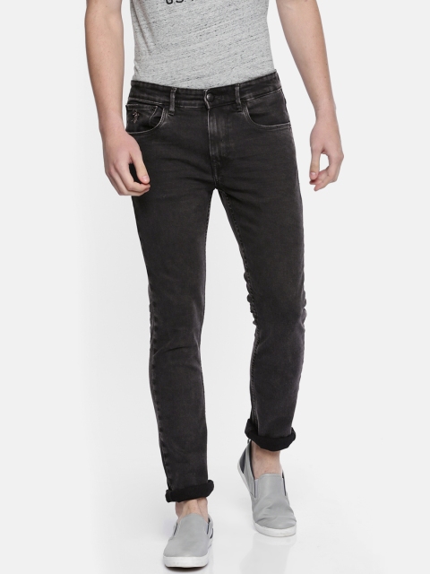 

U.S. Polo Assn. Denim Co. Men Black Skinny Fit Mid-Rise Clean Look Stretchable Jeans