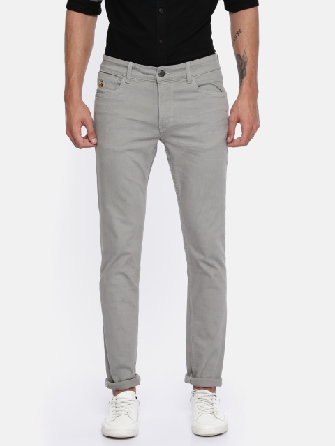 

U.S. Polo Assn. Denim Co. Men Grey Slim Fit Mid-Rise Clean Look Stretchable Jeans