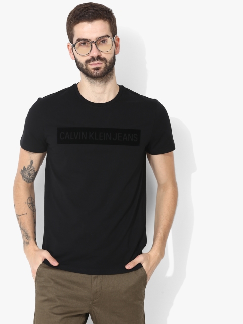 

Calvin Klein Jeans Men Black Printed Round Neck T-shirt