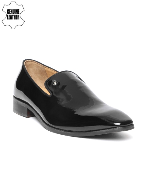 

Louis Philippe Men Black Leather Semiformal Slip-Ons