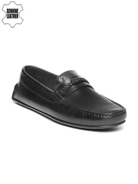 

Louis Philippe Men Black Genuine Leather Driving Shoes
