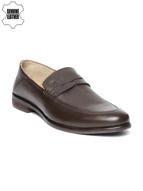 

Louis Philippe Men Coffee-Brown Formal Genuine Leather Slip-Ons