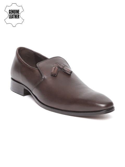 

Louis Philippe Men Coffee Brown Genuine Leather Semiformal Slip-Ons