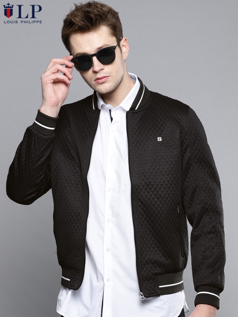 

Louis Philippe Sport Men Black Self-Design Bomber Jacket