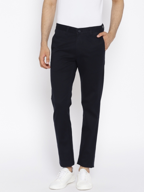 

Octave Men Navy Regular Fit Solid Chinos, Navy blue