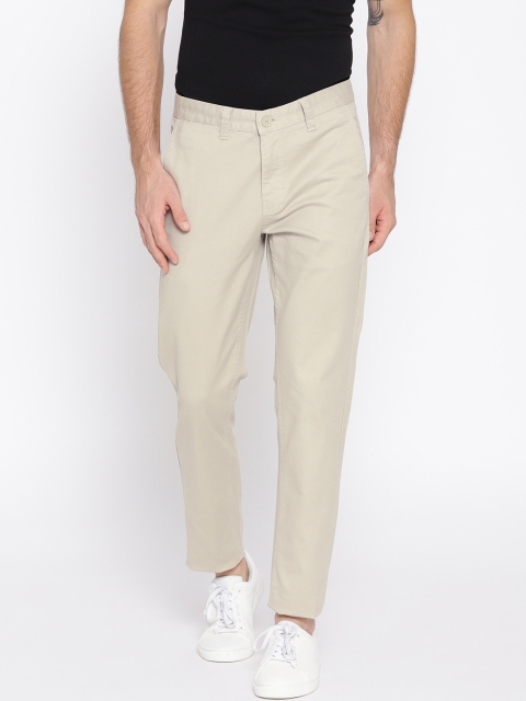 

Octave Men Beige Regular Fit Solid Chinos