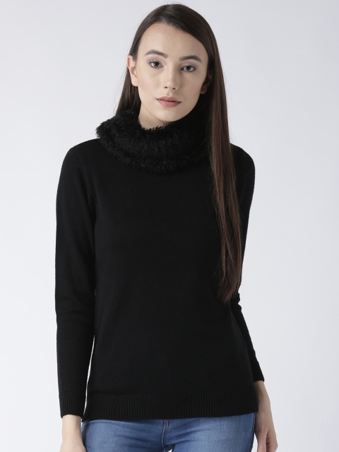 

Club York Women Black Solid Pullover