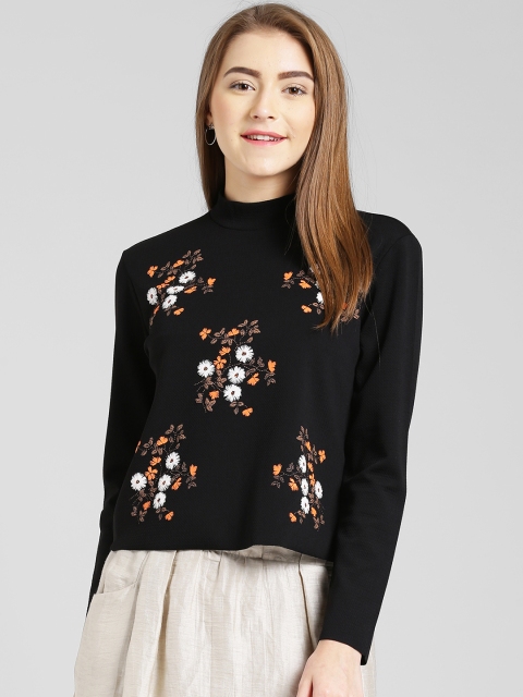 

Zink London Women Black Printed Top