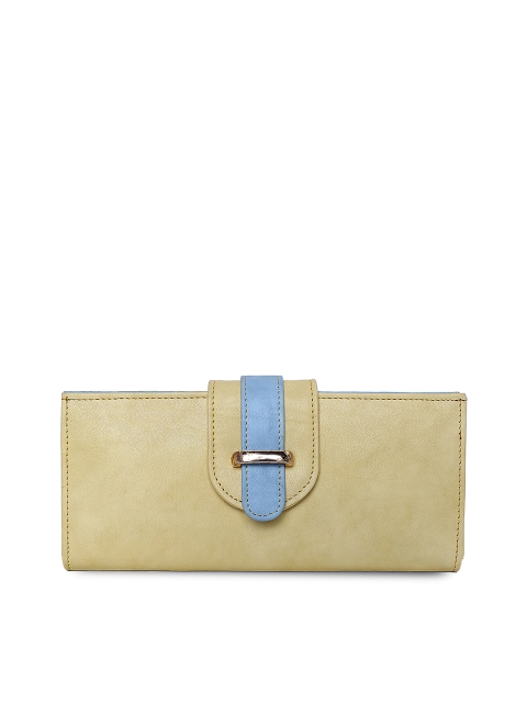 

Butterflies Women Yellow & Blue Solid Two Fold Wallet