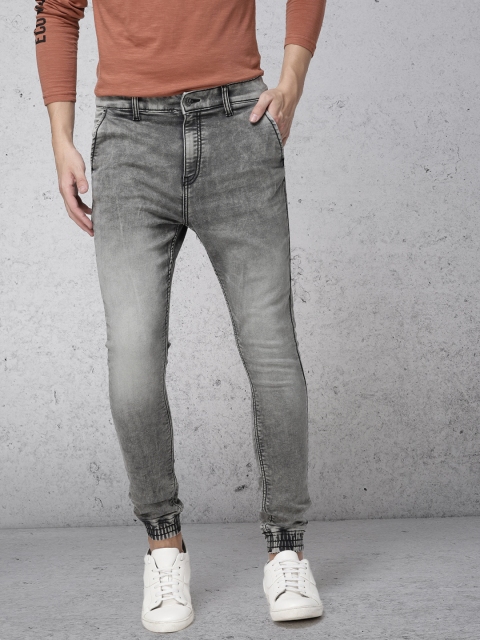 

Ecko Unltd Men Grey Mid-Rise Clean Look Stretchable Jogger Jeans