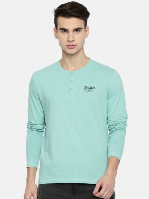 

Ecko Unltd Men Blue Solid Henley Neck T-shirt