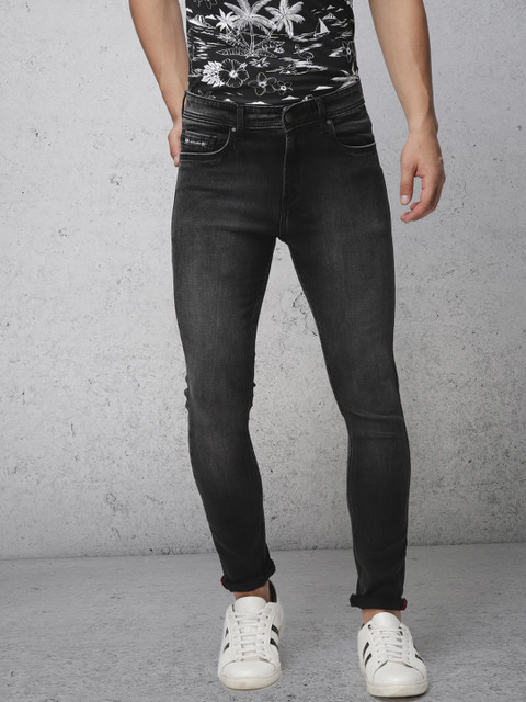 

Ecko Unltd Men Charcoal Grey Skinny Fit Mid-Rise Clean Look Stretchable Jeans