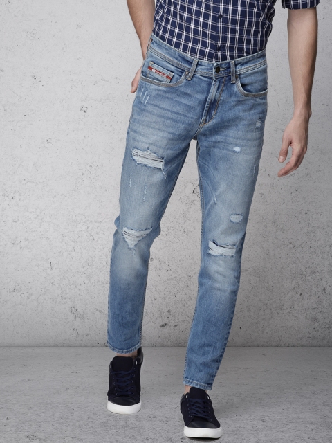 

Ecko Unltd Men Blue Tapered Fit Mid-Rise Mildly Distressed Stretchable Jeans