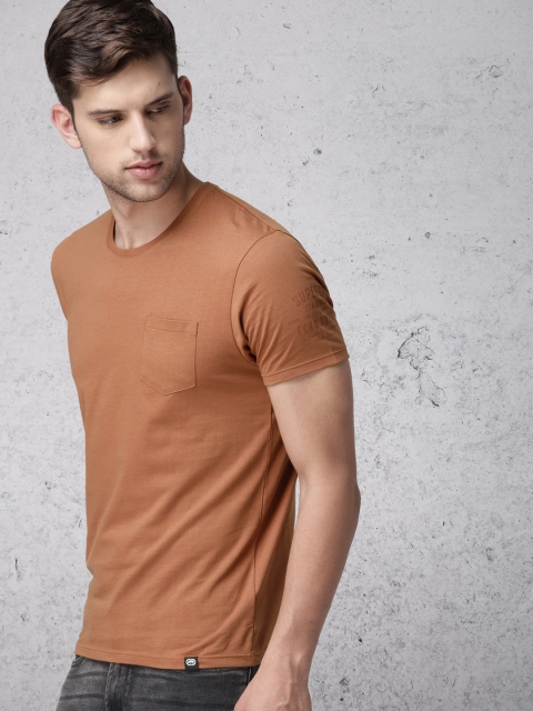 

Ecko Unltd Men Rust Solid Round Neck T-shirt