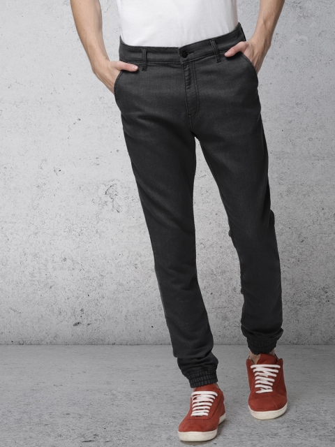 

Ecko Unltd Men Charcoal Grey Mid-Rise Clean Look Stretchable Jogger Jeans