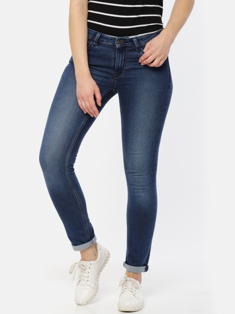 

Lee Women Blue Super Skinny Fit Mid-Rise Clean Look Jeans