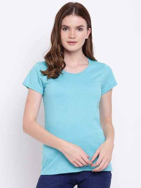

Kanvin Blue Solid Lounge T-shirt MJKSS107B