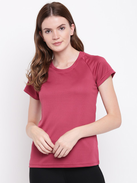 

Kanvin Women Maroon Solid Lounge T-shirt MJKSS127D