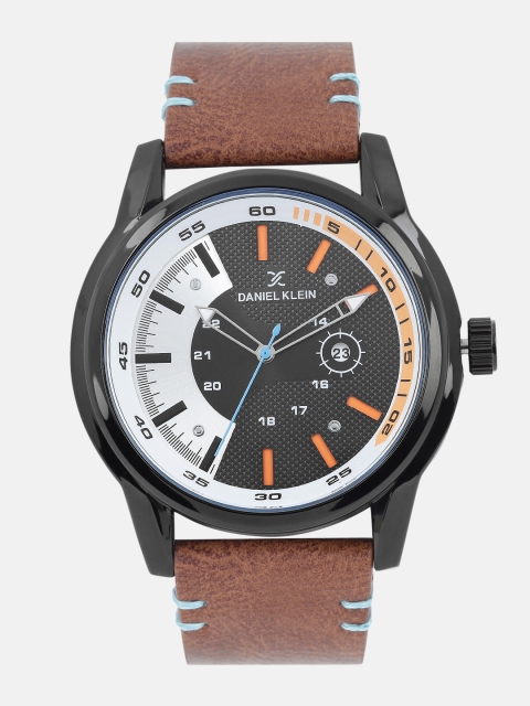 

Daniel Klein Men Black & Silver-Toned Analogue Watch DK11323-2