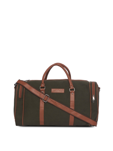 

MBOSS Unisex Olive Faux Leather Medium Duffel Bag