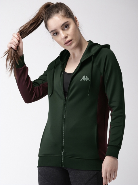 

Kappa Women Charcoal Black Solid Lightweight Bomber Jacket