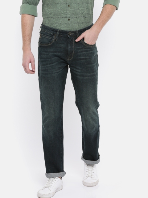 

Wrangler Men Blue Regular Fit Mid-Rise Clean Look Stretchable Jeans