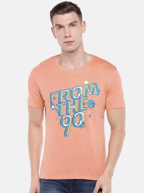 

Wrangler Men Peach-Coloured Printed T-shirt