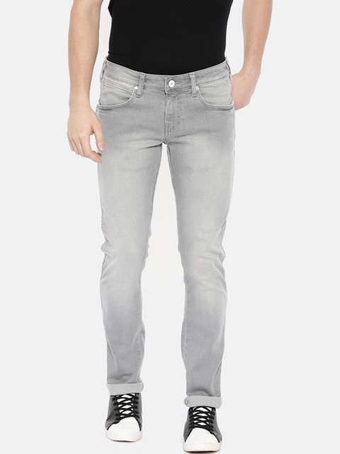 

Wrangler Men Grey Vegas Skinny Fit Low-Rise Clean Look Stretchable Jeans