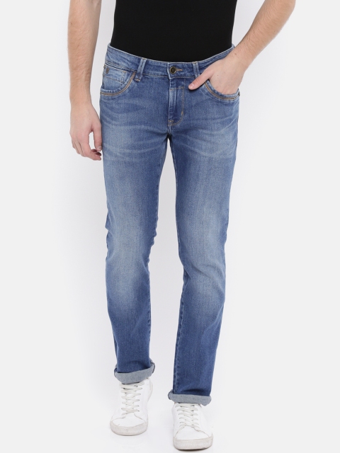 

Wrangler Men Blue Skanders Slim Fit Low-Rise Clean Look Stretchable Jeans