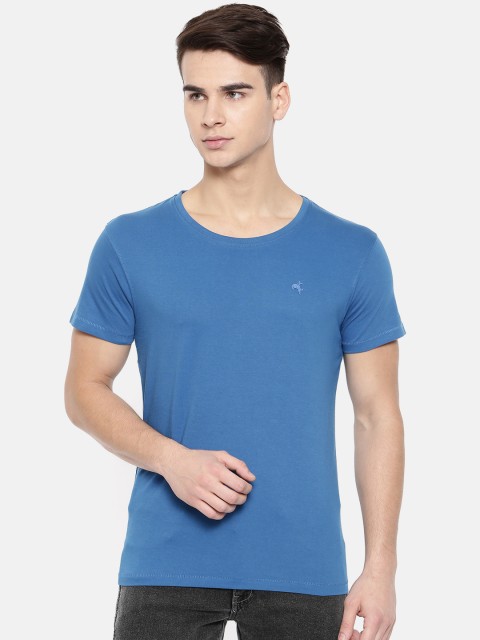 

Wrangler Men Blue Solid Round Neck T-shirt