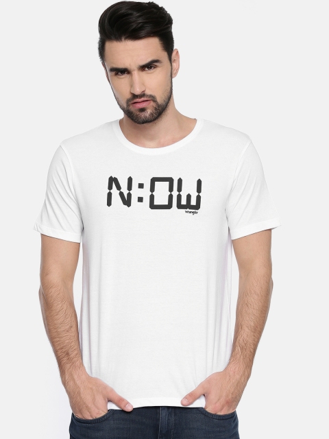 

Wrangler Men White Printed Rubber Print T-shirt