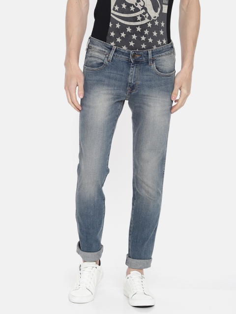 

Wrangler Men Blue Skanders Slim Fit Low-Rise Clean Look Stretchable Jeans