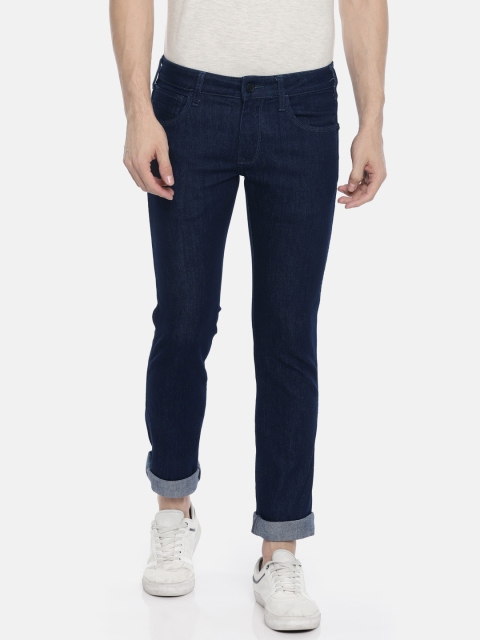 

Wrangler Men Blue Skanders Slim Fit Low-Rise Clean Look Stretchable Jeans