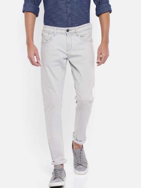 

Wrangler Men Grey Skinny Fit Low-Rise Clean Look Stretchable Jeans