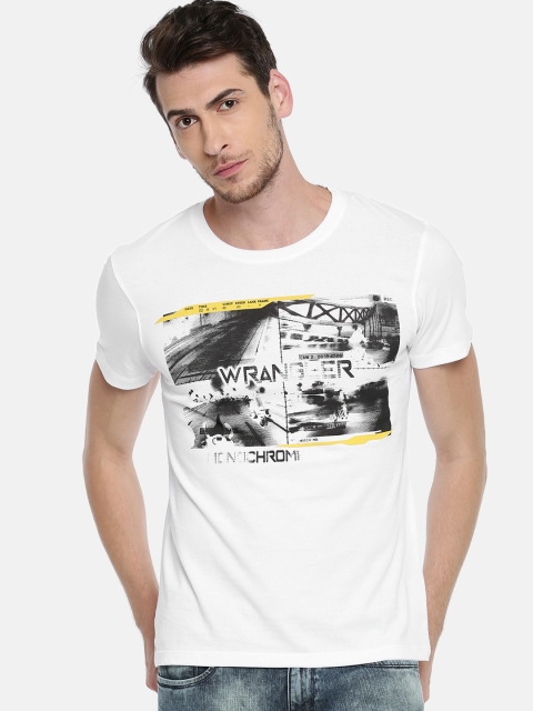 

Wrangler Men Off-White Printed Round Neck T-shirt