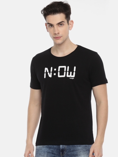 

Wrangler Men Black Printed Round Neck T-shirt