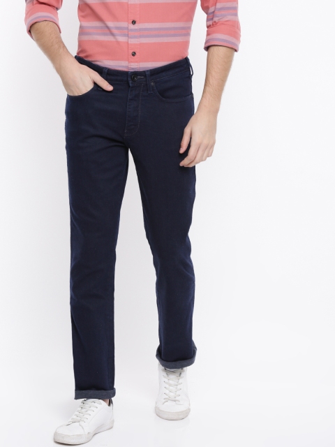 

Wrangler Men Blue Regular Fit Mid-Rise Clean Look Stretchable Jeans