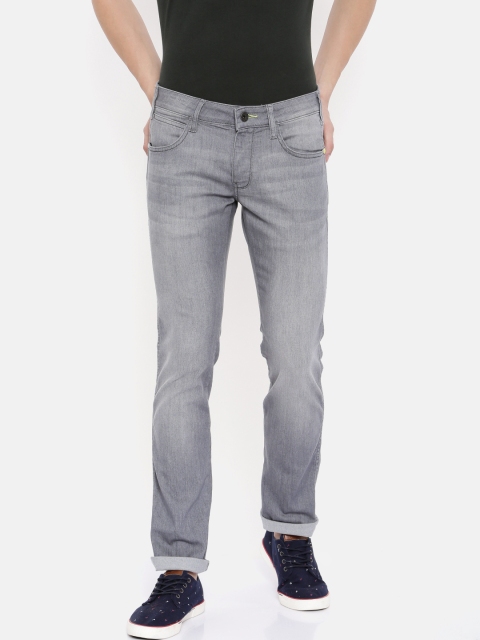 

Wrangler Men Grey Slim Skanders Fit Low-Rise Clean Look Stretchable Jeans