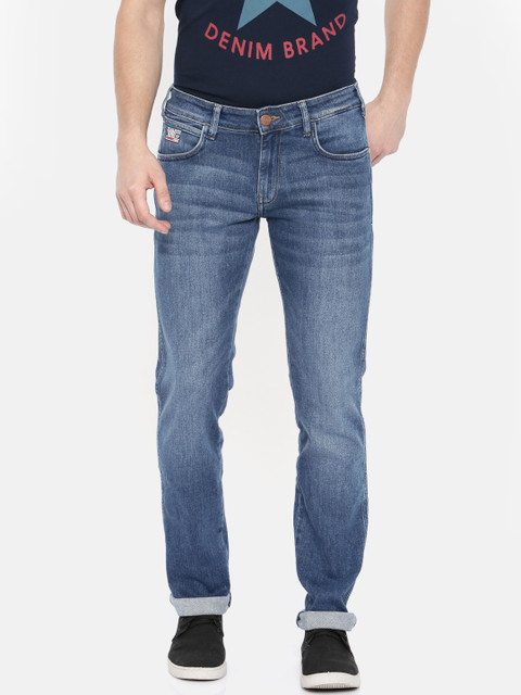 

Wrangler Men Blue Slim Fit Low-Rise Clean Look Stretchable Jeans