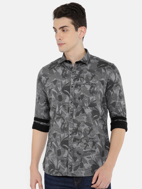 

Killer Men Black & Grey Regular Fit Self-Design Casual Shirt